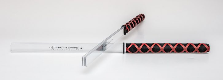 HeadHunters Finger Snaps percussion tool — 3 polycarbonate flaps, wrist-snap activation, on and off kit, Made in Canada