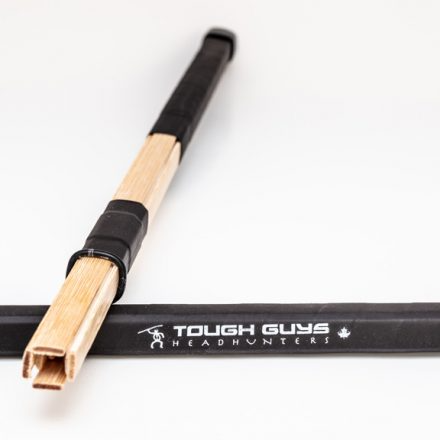 HeadHunters Tough Guys bundled drum sticks — premium bamboo slats, maximum bounce response, loud robust construction, Made in Canada