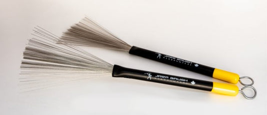 azz Brush Retractable Wire Drum Brush — .013" Wire with Rubber Grip, Made in Canada by HeadHunters